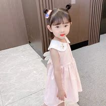 Hong Kong Girls Summer Dresses summer 2021 new style baby princess dress summer children cotton skirt