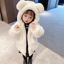 Hong Kong Woman Baby Winter Clothing Cotton Padded Jacket Thickened cotton Chauded Boy 2 Lions cotton clothes 3 Children 4 girls 5 years old cotton clothes jacket