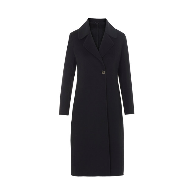 LANCE/Langzi winter new wool cashmere mid-length woolen coat one-button temperament slim coat for women