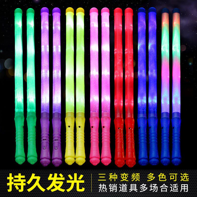 Big number of fireflies glow sticks to beat drumsticks Glow Sticks Concert Outdoor Lighting Props Gala Silver Light Stick