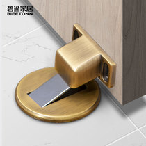 Bitong pure copper windproof ground suction-free installation bedroom indoor door stop suction strong magnetic anti-collision invisible door bathroom