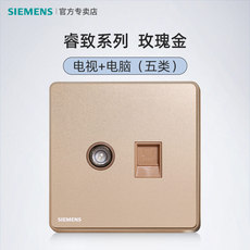 Розетка 西门子睿致电视加电脑面板网线五类网口网插座有线网络二合一tv