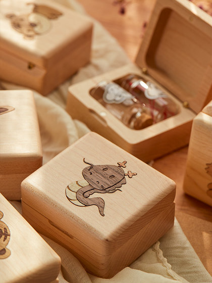 胎毛脐带收藏盒胎发保存新生婴儿纪念品满月宝宝肚脐储存瓶收纳袋