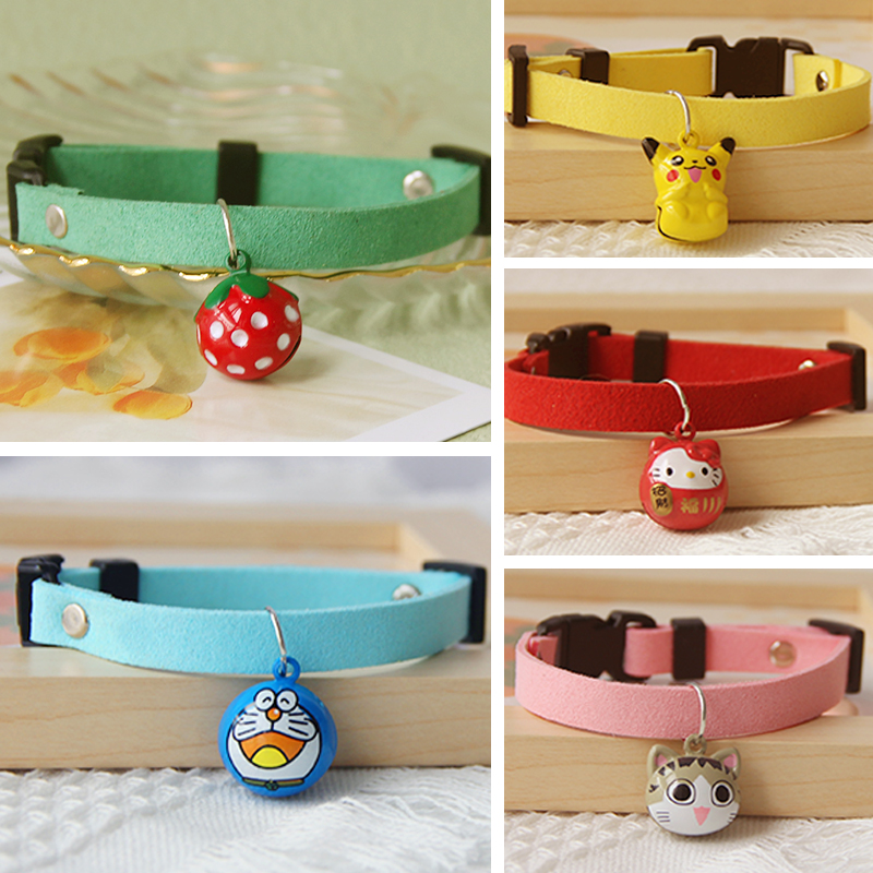 Cat Pet Handmade Collar Cute Dog Bell Adjustable Decoration Kitten New Year Small Dog Teddy Necklace Soft