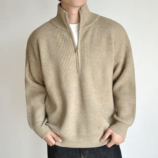 Heavy old money knitted sweater for men