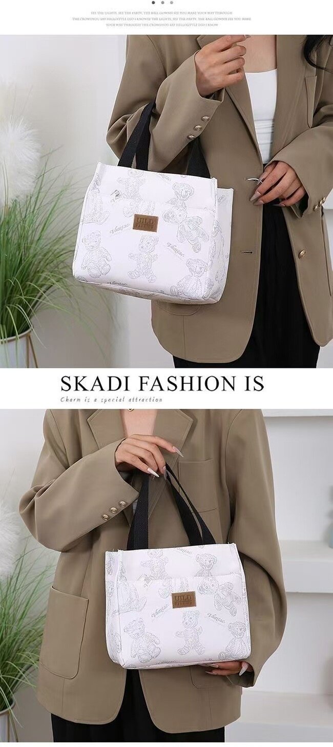 Клатч 新款防水手提包高品质牛津布 多拉链便携妈咪包 上班通勤包饭盒包