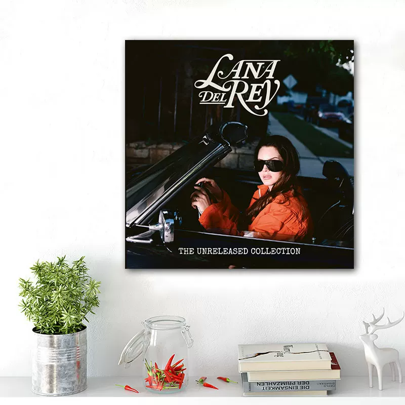 Обложка альбома LANA DEL REY Lan Drey, постер, декоративная картина, вокруг изображены европейские и американские звезды