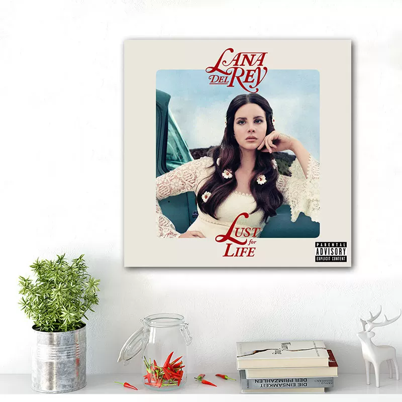 Обложка альбома LANA DEL REY Lan Drey, постер, декоративная картина, вокруг изображены европейские и американские звезды