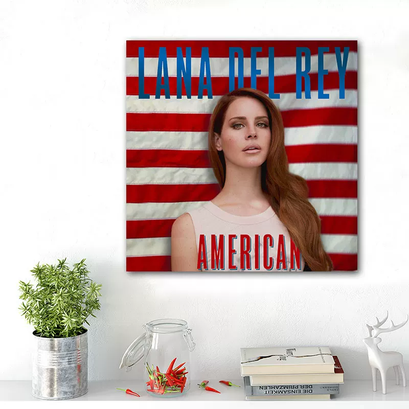 Обложка альбома LANA DEL REY Lan Drey, постер, декоративная картина, вокруг изображены европейские и американские звезды