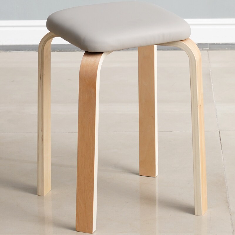 Simple solid wood stool special price home bench fashion creative dining table stool high stool adult thickened board stool round stool