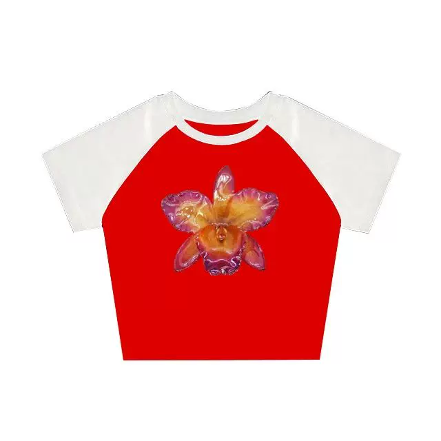 [Y2k футболка с коротким рукавом Harajuku графический Crop Top эстетика гот T-]