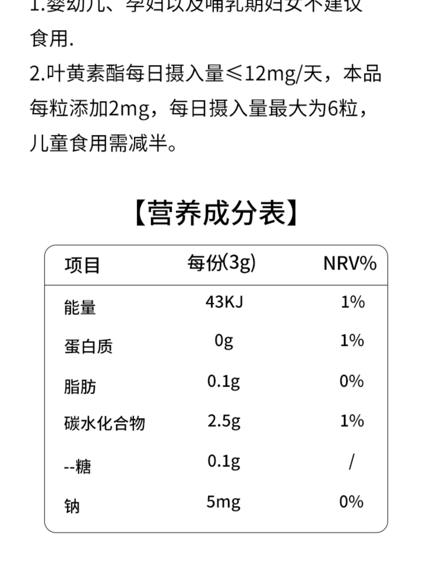 保护视力眼睛抗蓝光叶黄素酯软糖果