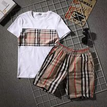 2 Fitting Blouse Pants Summer Short Sleeve Shorts Pocket Suit Men Net Red Co-Casual Social Spirit Little Guy