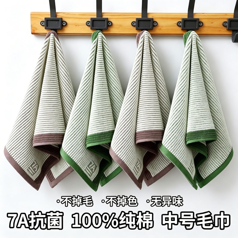 Japanese Imported Pure Cotton Towel 7A, Non-Shedding, Antibacterial, Household Face Towel, Children's Bath Towel, Soft, All-Cotton, Absorbent