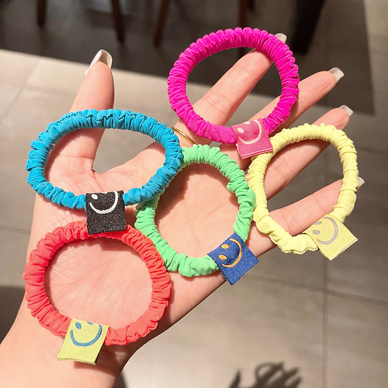 South Korea's East Gate Trendy Rally Ground Candy Color Ruffle Fashion Temperament High Elastic Mesh Red Teenage Girl Head Accessories Hair Accessories