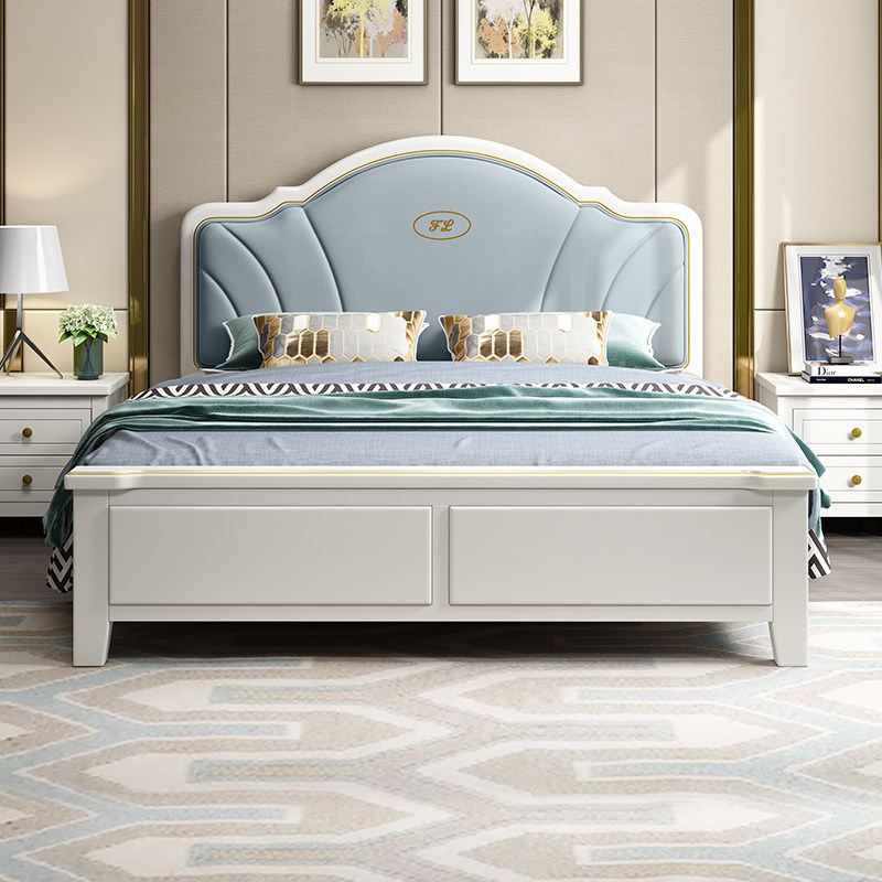 Solid wood Children's bed Boy single beds 1 2m1 35 m Juvenile student beds 1 5m American beds Modern minimalist