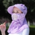 mũ xe đạp thể thao Có quạt điện mũ chống nắng nữ khô công việc nông trại mũ chống nắng mùa hè ngoài trời che phủ toàn mặt cổ chống nắng hái chè mũ nón kết Mũ thể thao