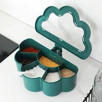 Seasoning box integrated multi-grid household kitchen seasoning storage box seasoning box storage salt box seasoning box seasoning box