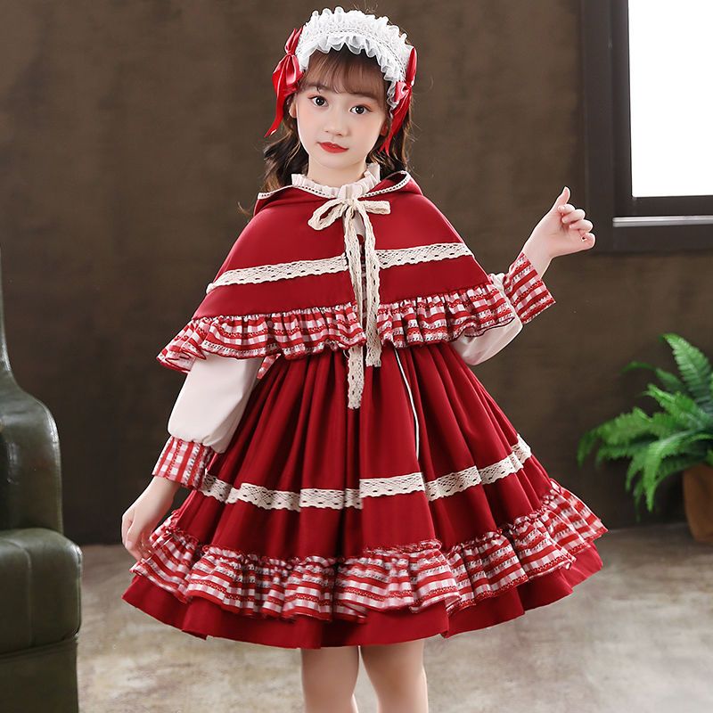 Christmas Little Red Riding Hood Costume Christmas New Year's Day Children's Costume Performance Costume Halloween Fairy Tale Female