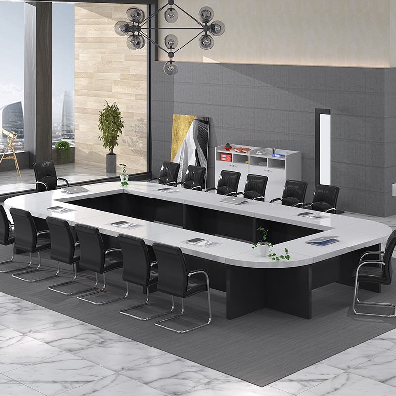 Meeting table long tables simple modern conference room long training tables and chairs combined large elliptical splicing desks
