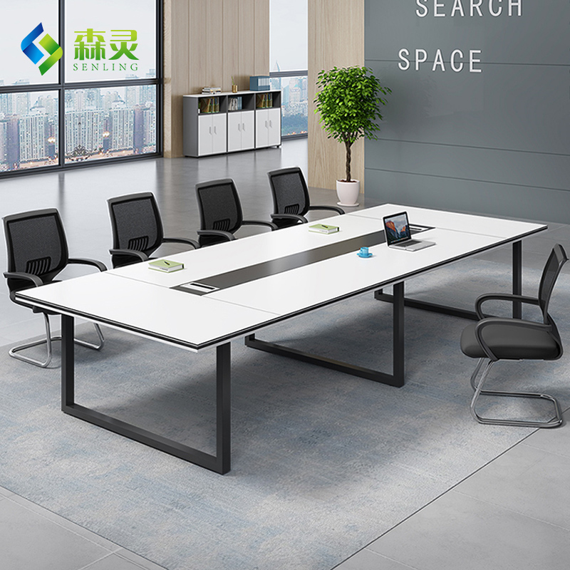 Office furniture large and small conference table and chair combination simple modern conference room training negotiation meeting long table