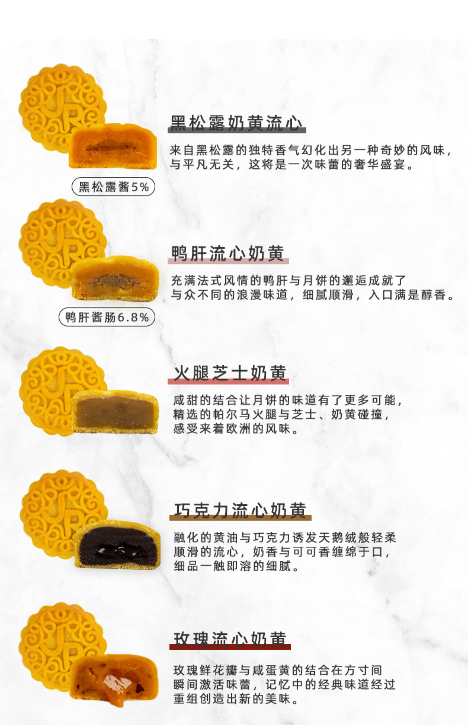 乔尔卢布松米其林广式月饼礼盒6颗