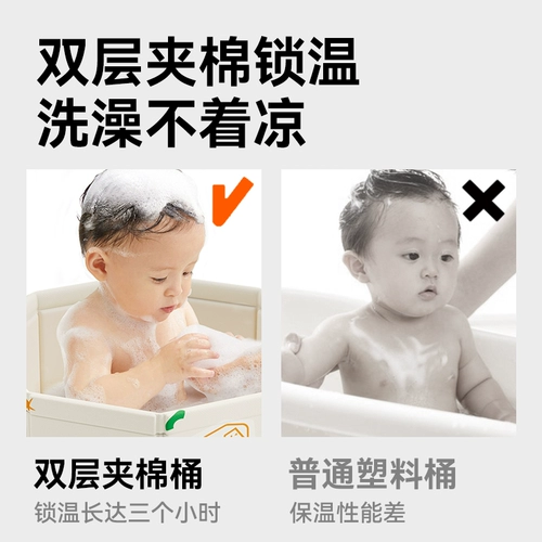 Детский бассейн для плавания для домашнего использования для новорожденных, средство детской гигиены, детская складная ванна, увеличенная толщина