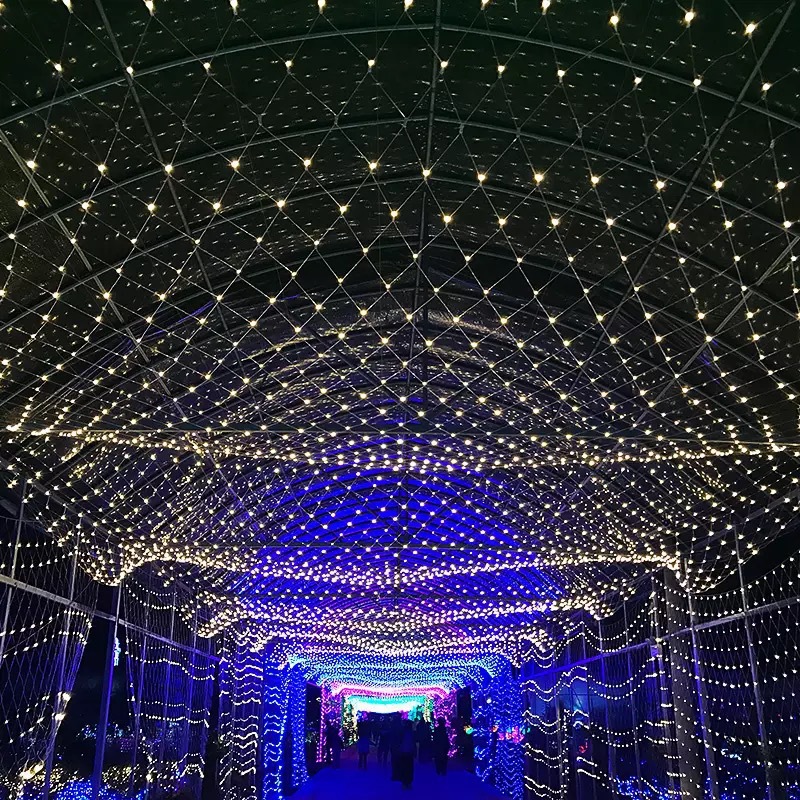 led fishing net light flash light string outdoor waterproof light park lawn room wedding lighting decoration star lights