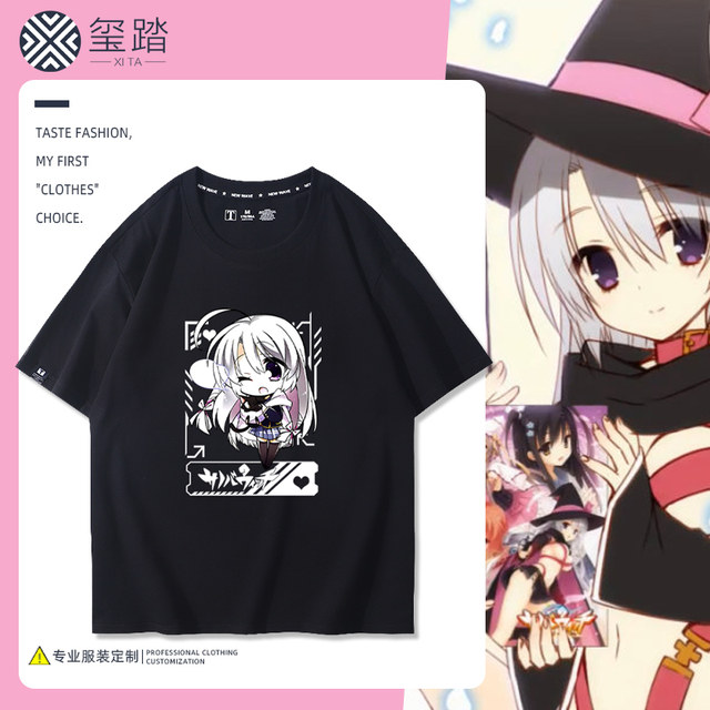 Q Version Ayaji Nene T-Shirt, Witch's Night Party Outfit, Same Style Cartoon Inaba Aiuru Top, Short Sleeves