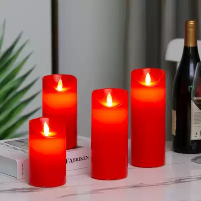 Red LED electronic simulation charging candle light proposal wedding wedding ornaments party smokeless decorative props
