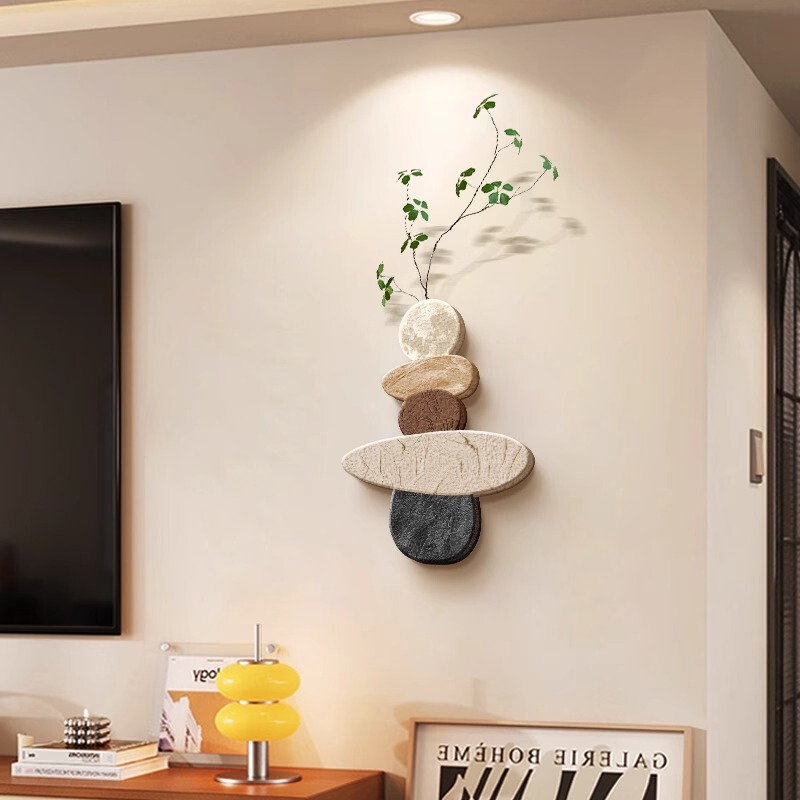 Good Luck Comes with Time, Restaurant Wall Hanging Painting, Entrance Wall Decorative Painting, Hanging Green Plants, Living Room Tv Background Wall Painting