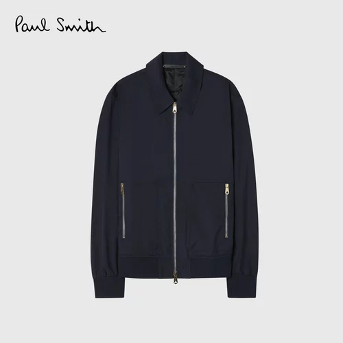 Короткая синяя куртка с молнией