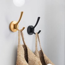 Black European style single clothes coat hook coat hook rack single hook wall hanging wall entry wardrobe hook no punching