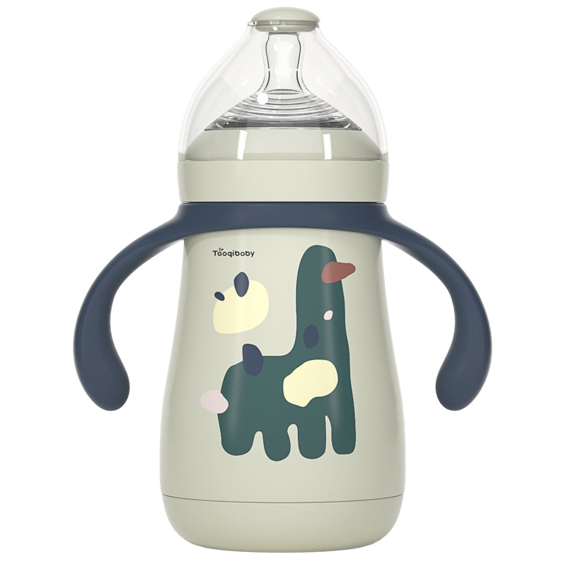 Baby thermos bottle with straw pacifier big baby dual-use three thermos cup one bottle multi-use night milk artifact