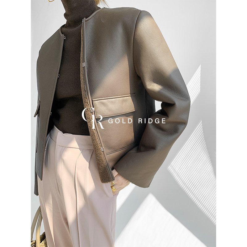 GOLD RIDGE Spain Radooma small crowns lagoon fur integrated female coat brown 2021 new female