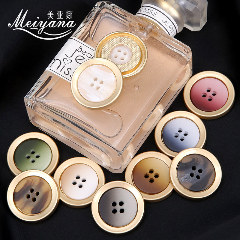 Round Metal Button Button High-end Exquisite Women's Top Coat Decorative Button Shirt Clothes Small Button Accessories