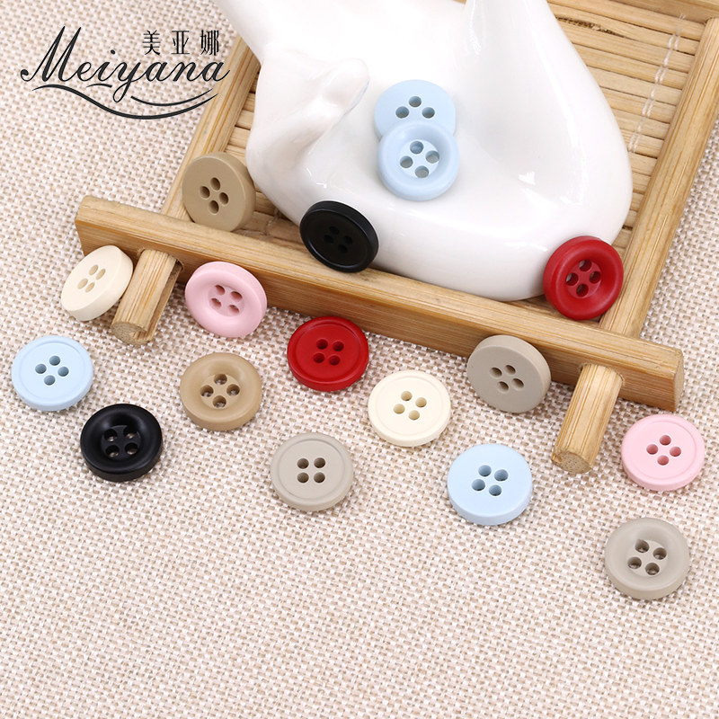 High-end round small buttons resin buttons all-match blouse shirt clothes color decorative buckle button accessories