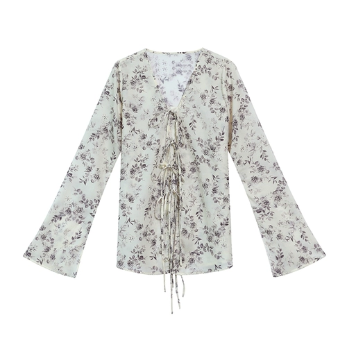 Шелковый сексуальный лонгслив, защита от солнца, цветочный принт, изысканный стиль, китайский стиль