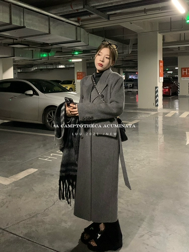 Двусторонное шерстяное небольшое дизайнерское шерстяное пальто, оверсайз, свободный крой