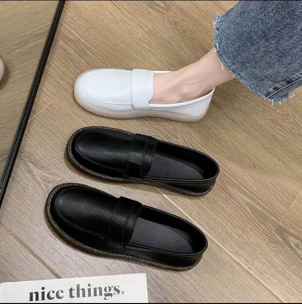 Nurse shoes black air cushion work shoes women's non-slip shock-absorbing soft bottom wedge large size light and comfortable small leather shoes spring and summer