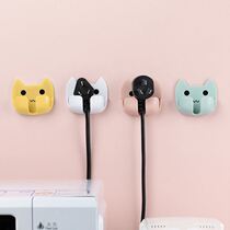 Plug holder wall traceless plug hook household socket cable manager line clip wire data line storage