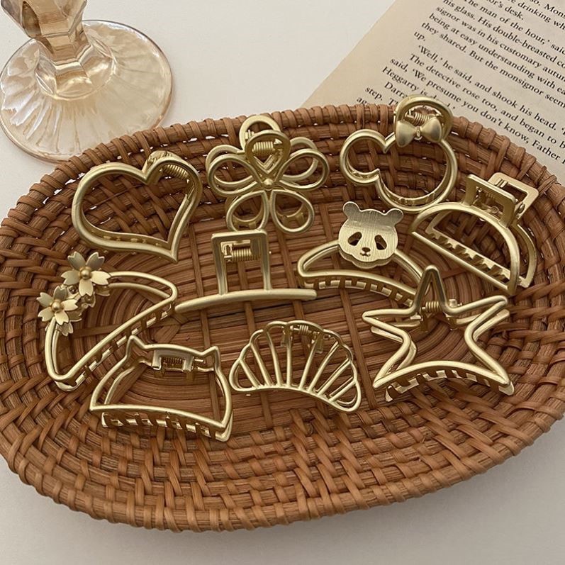 Shark clip silver Korean back of the head small exquisite metal clip plate hair clip hair clip shark hair clip hair