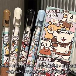 Line Puppy Press Gel Pen ins Wind Hit Style Student Young Adult Heart Brush to Write Smooth Quick Dry Black Pen