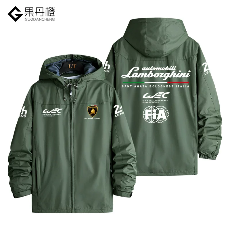 Куртка-пиджак гоночного костюма команды Lamborghini для гонок WEC, одежда мужская