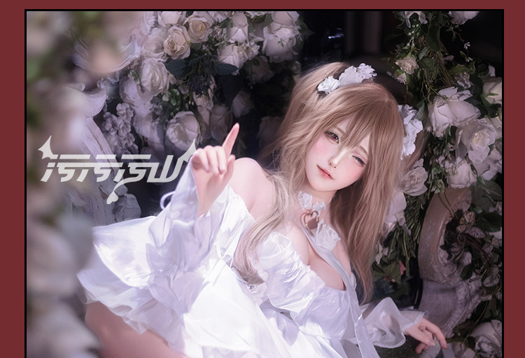 Azur Lane: Anchorage | White Dress Cosplay Costume 36 Azur Lane Anchorage Dress Cosplay Costume