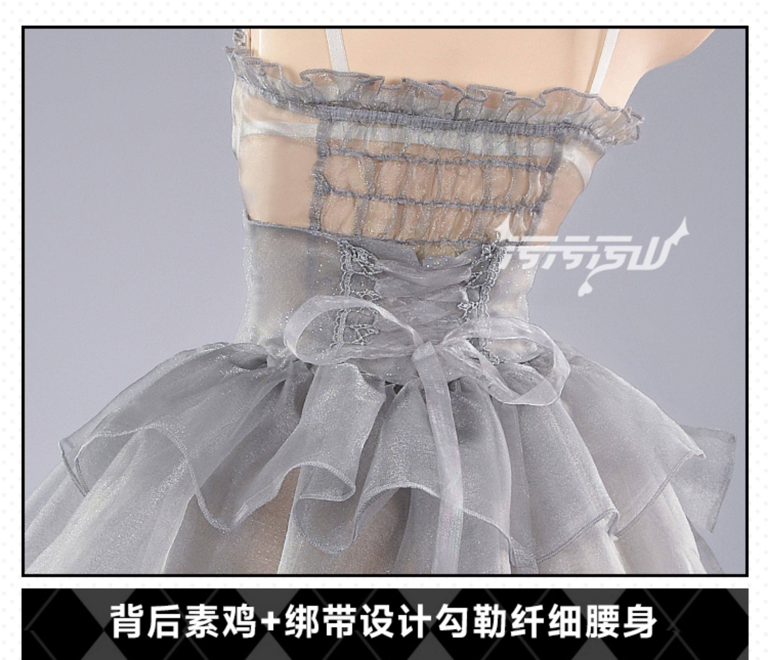 NIKKE: Goddess of Victory: Cinderella | Gray And Blue Cinderella Crystal Princess Cosplay Costume 43 NIKKE Rapi Cinderella Crystal Princess Cosplay Costume