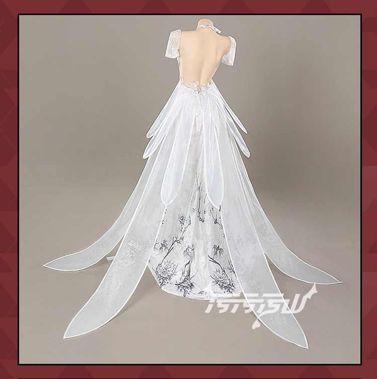 Azur Lane Emden White Cheongsam Cosplay Costume