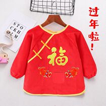 Baby New Year's Eve Dress Baby New Year Chinese Style New Year Festive Red Anti-dirty Girl Thickening Winter Infant