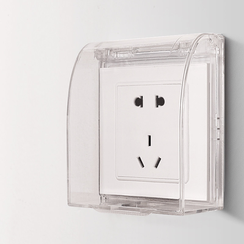 Bull 86 transparent socket protects cover waterproof box socket switch waterproof bathroom bathroom splash box
