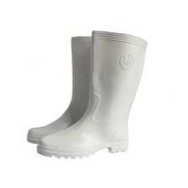 Shuangan Hongye PVC rain boots oil-resistant acid-alkali-resistant white chemical molded water boots
